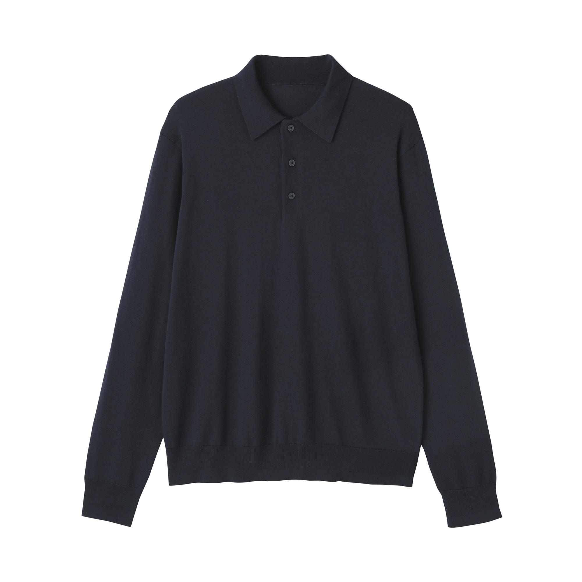 紳士　洗えるウールハイゲージポロ