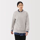 紳士　洗えるミラノリブ編みクルーネックセーター