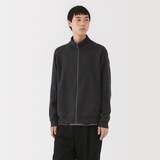 紳士　洗えるミラノリブ編みフルジップカーディガン