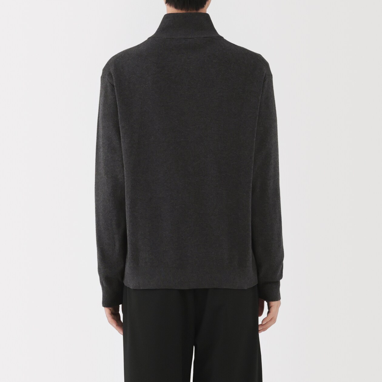 紳士　洗えるミラノリブ編みフルジップカーディガン