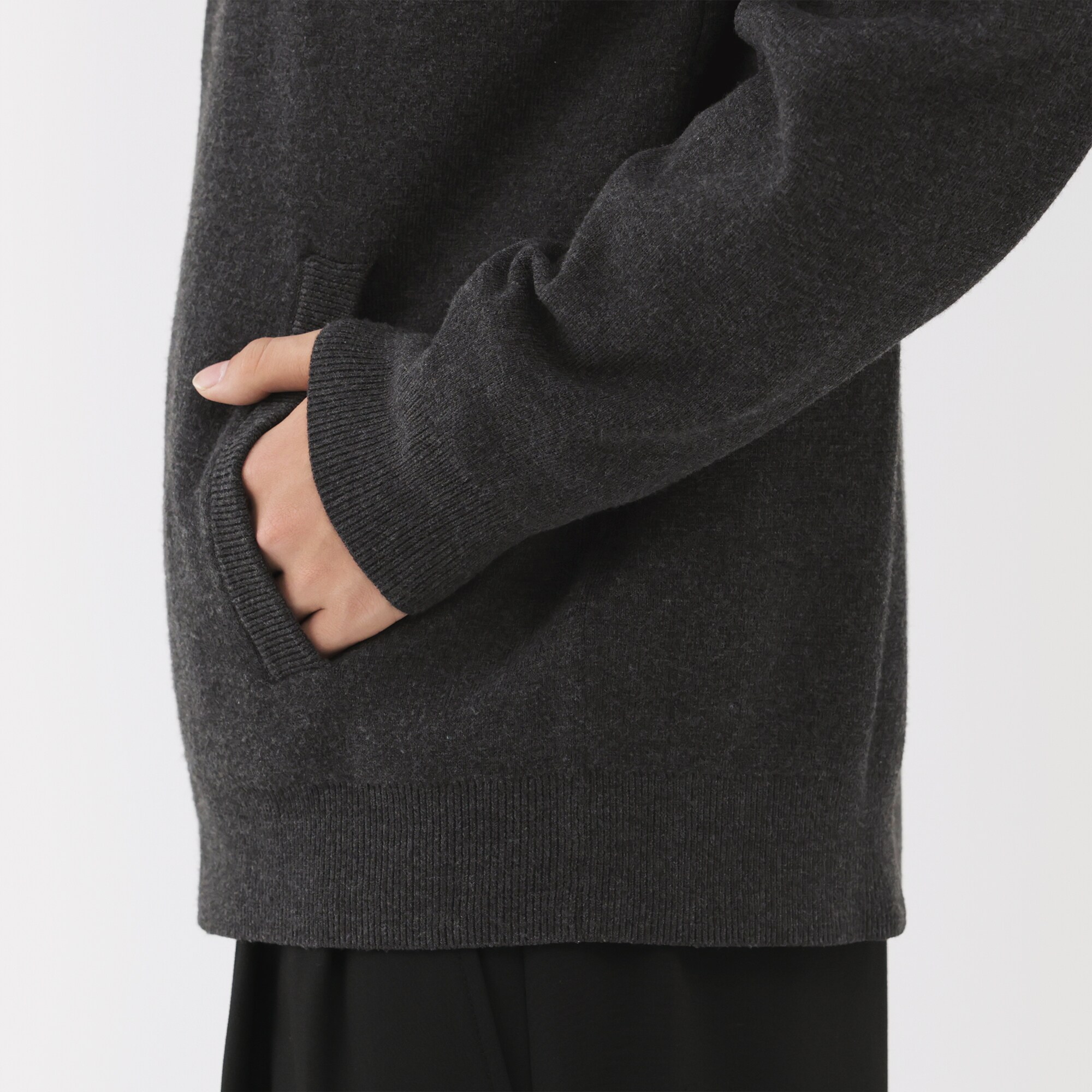 紳士　洗えるミラノリブ編みフルジップカーディガン