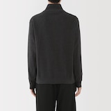 紳士　洗えるミラノリブ編みフルジップカーディガン