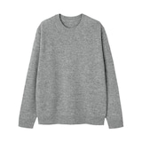 紳士　洗えるウールミドルゲージクルーネックセーター