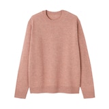 紳士　洗えるウールミドルゲージクルーネックセーター