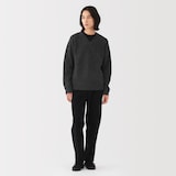 紳士　ウールミドルゲージ畦編みＶネックセーター