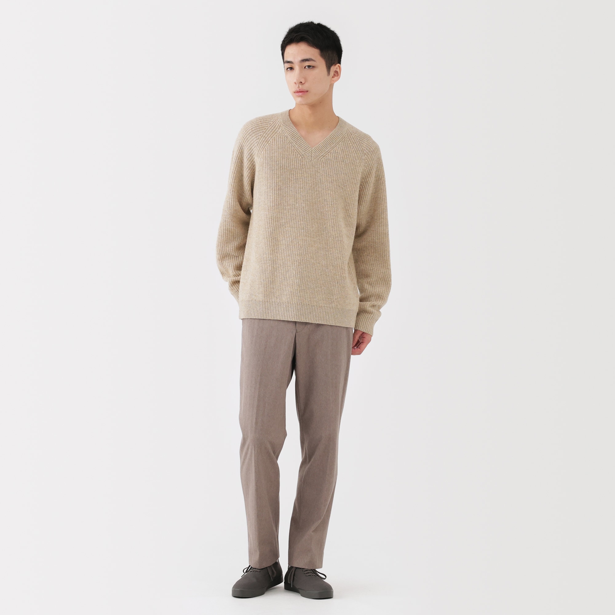 【美品・売り切りのため価格交渉可】 畦編みウールニット　ブラック moment+ ニット セーター ざっくり畦編みMIXヤーンニットプルオーバー