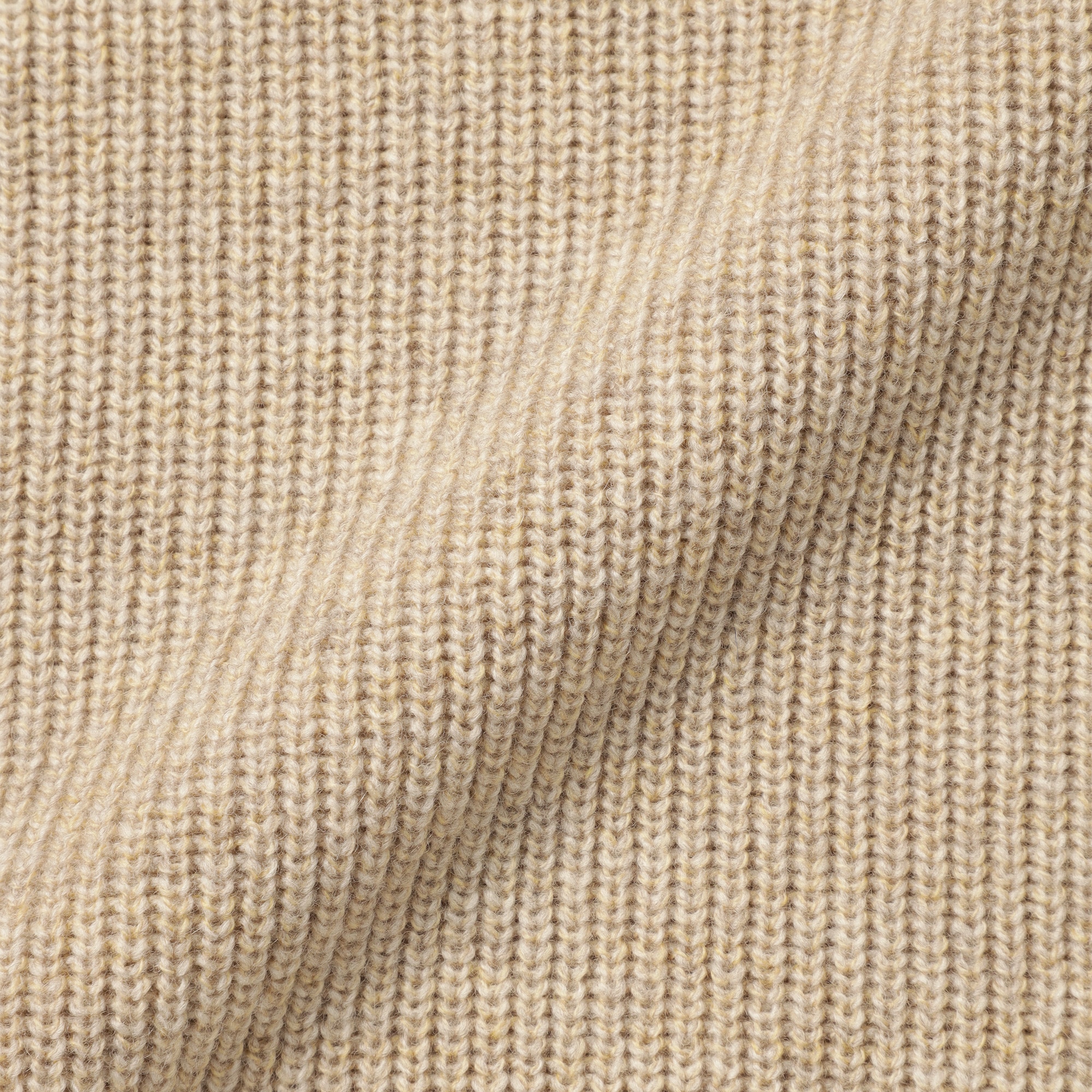 紳士　ウールミドルゲージ畦編みハーフジップセーター