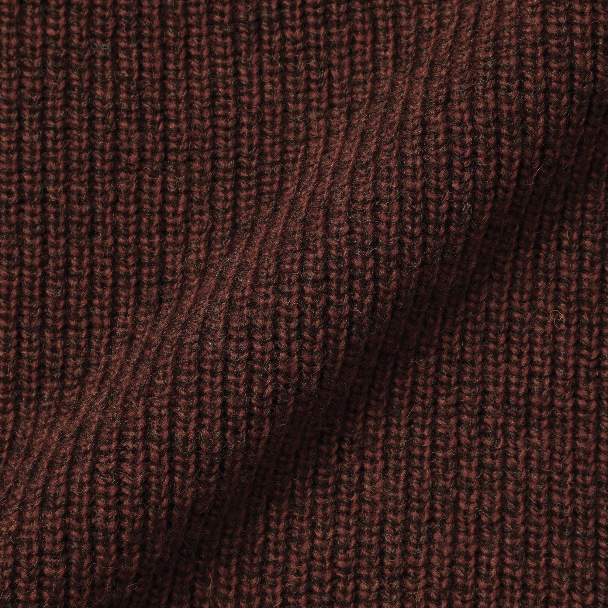 紳士　ウールミドルゲージ畦編みハーフジップセーター