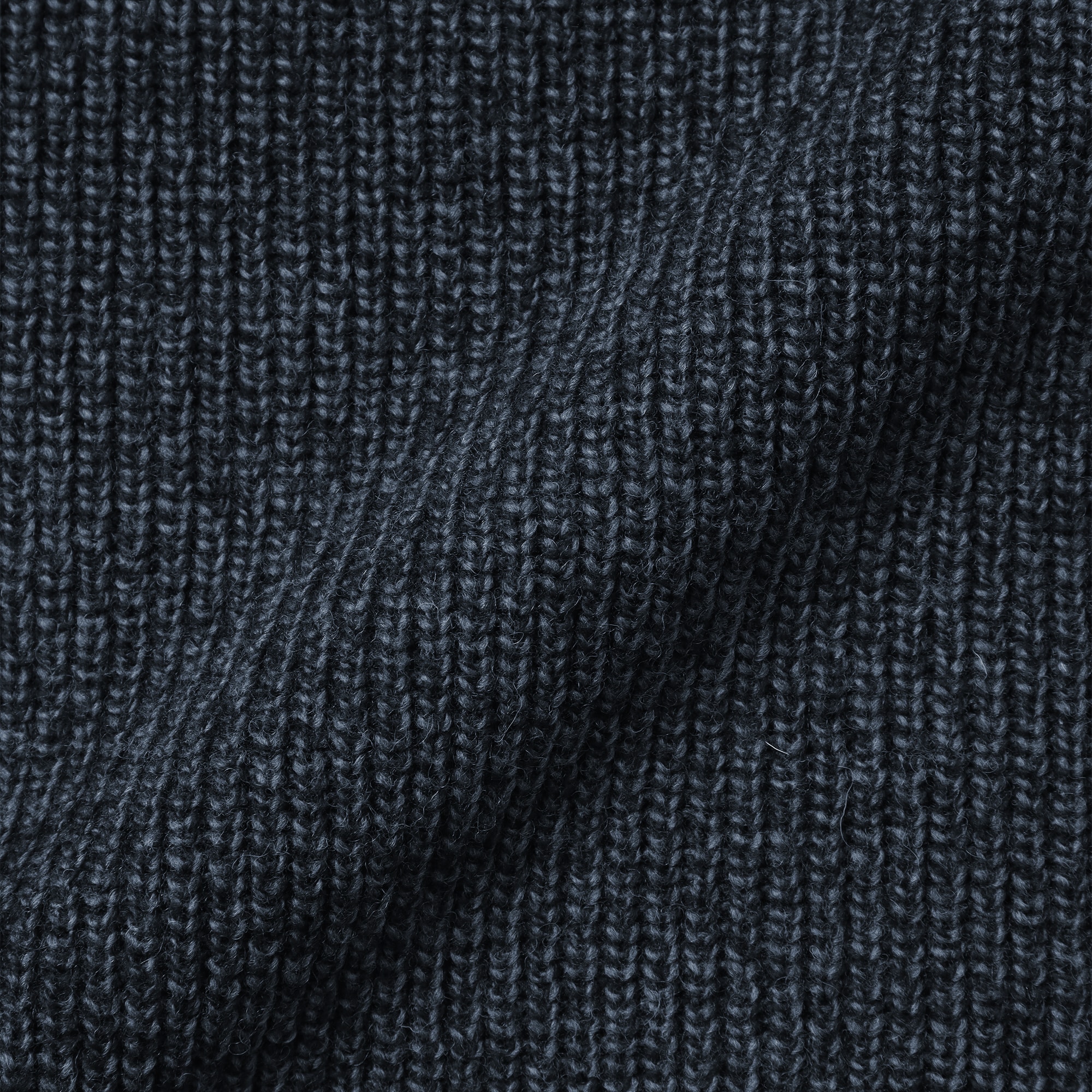 紳士　ウールミドルゲージ畦編みハーフジップセーター