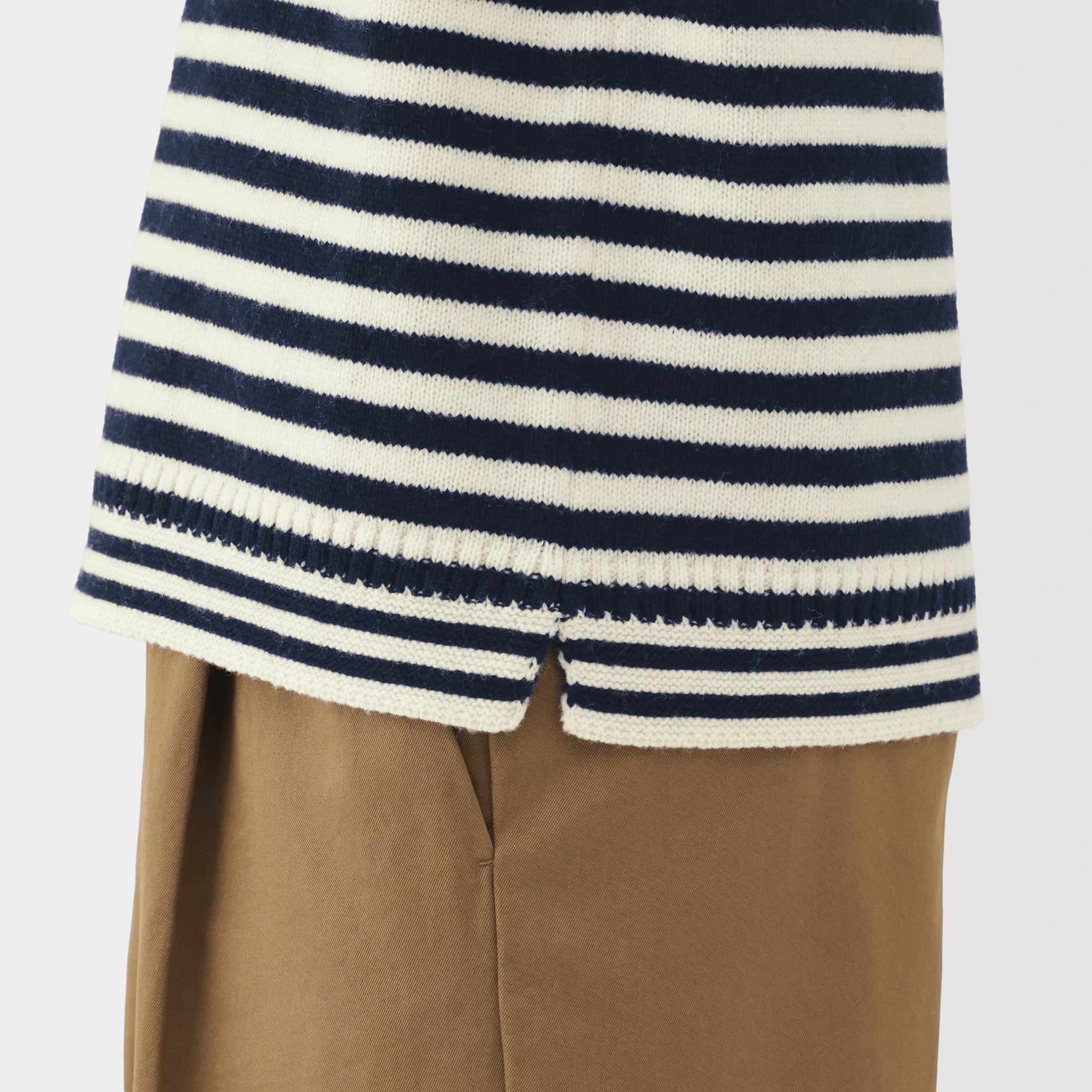 紳士　アンデスウールクルーネックセーター