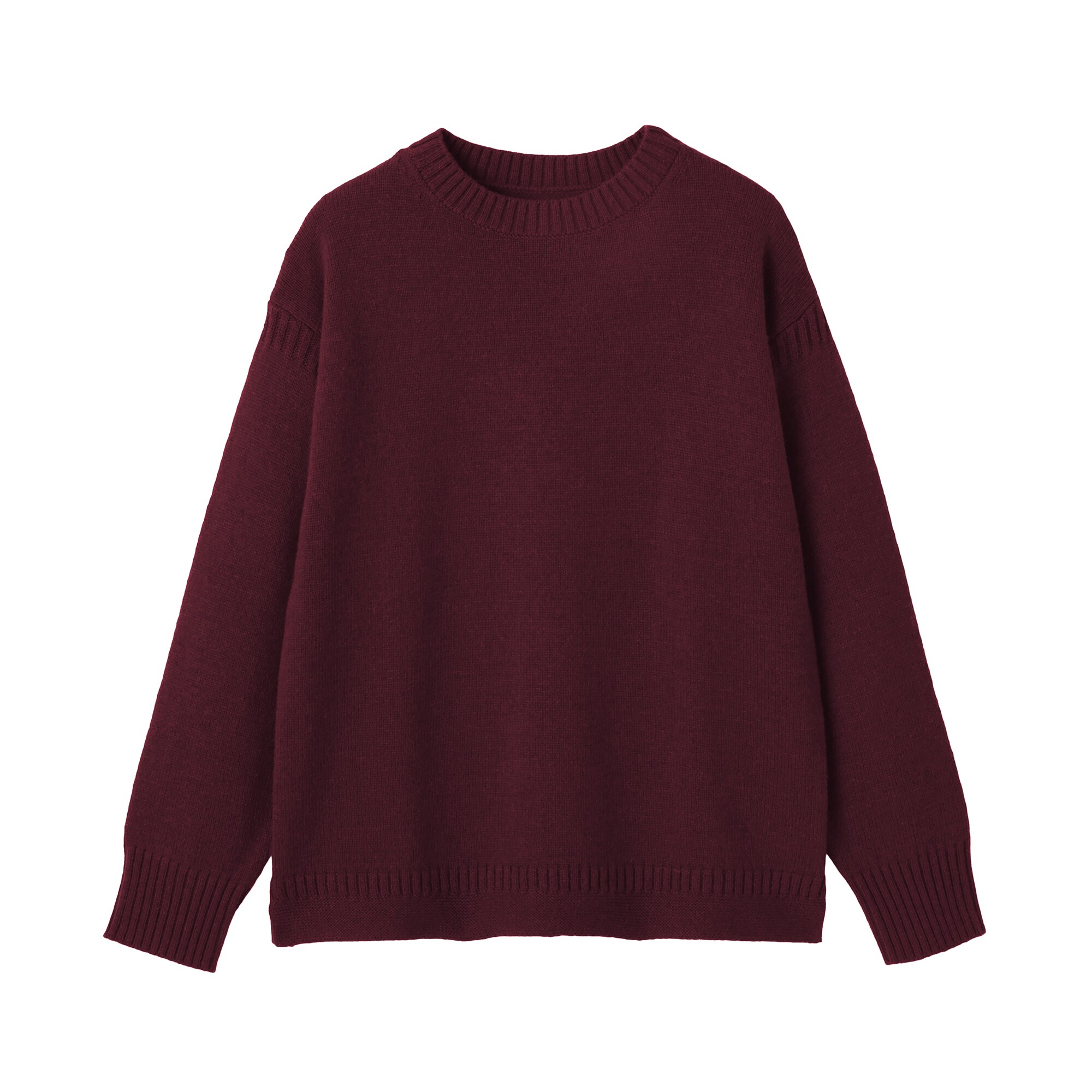 紳士　アンデスウールクルーネックセーター