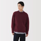 紳士　アンデスウールクルーネックセーター