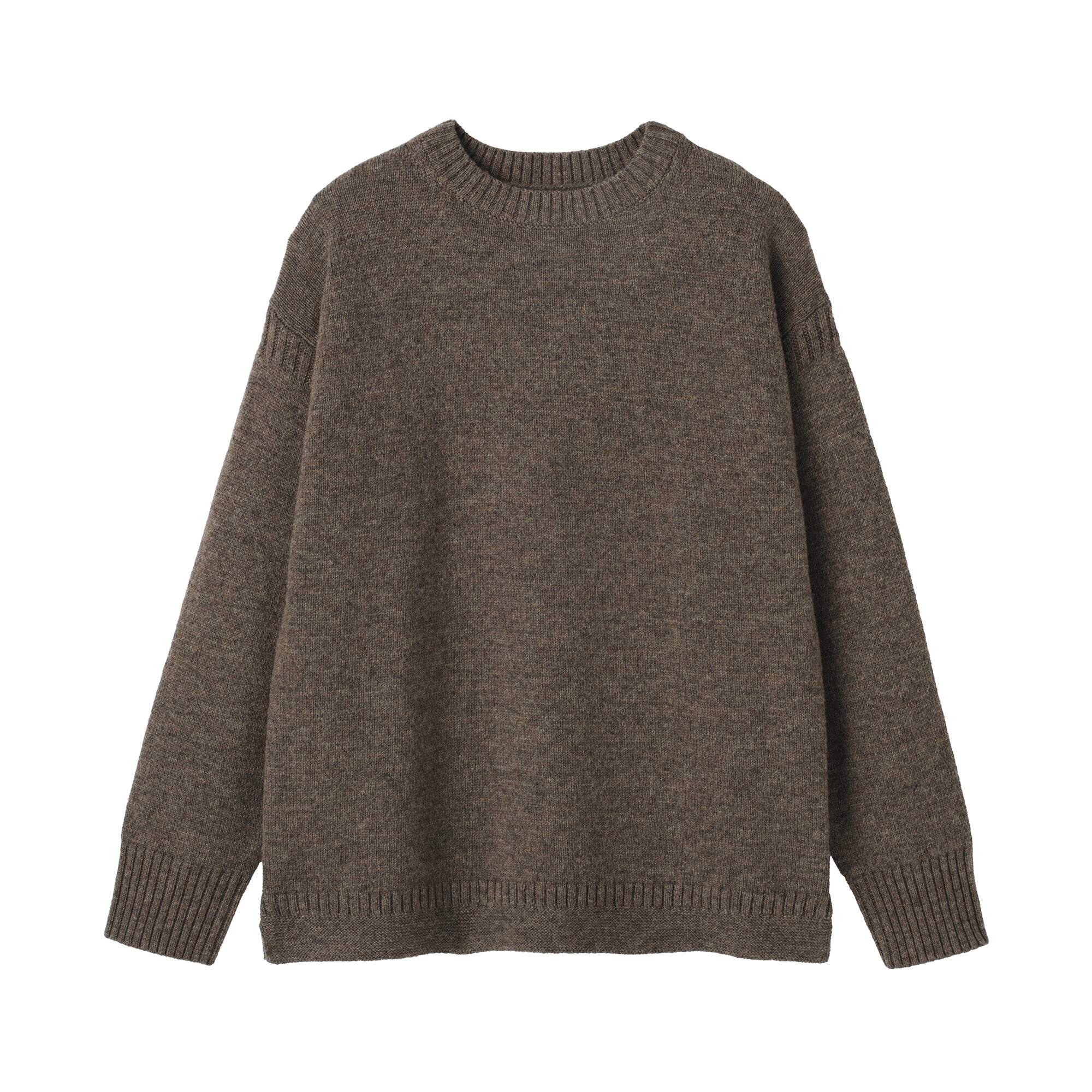 紳士　アンデスウールクルーネックセーター