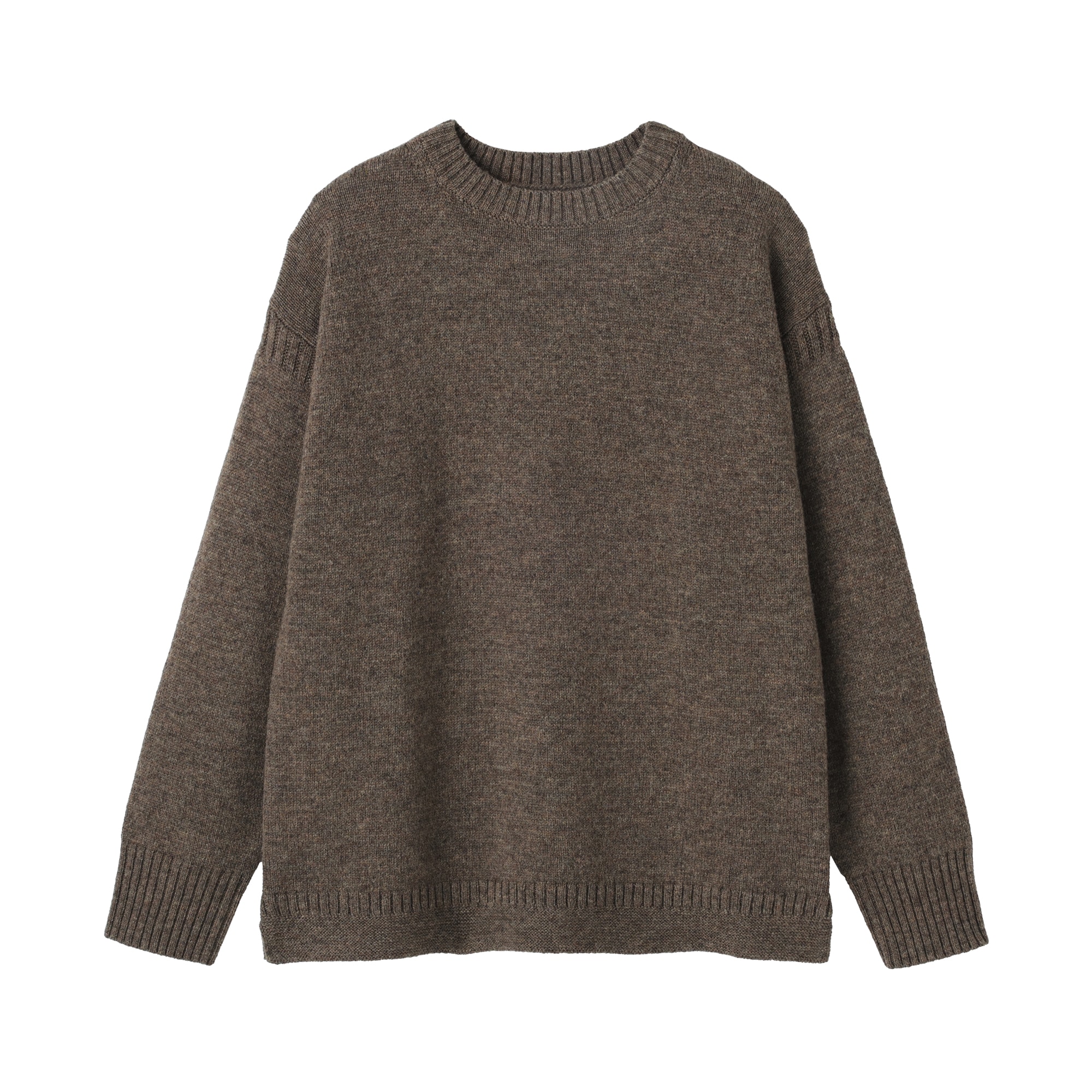 紳士　アンデスウールクルーネックセーター