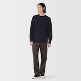 紳士　アンデスウールクルーネックセーター