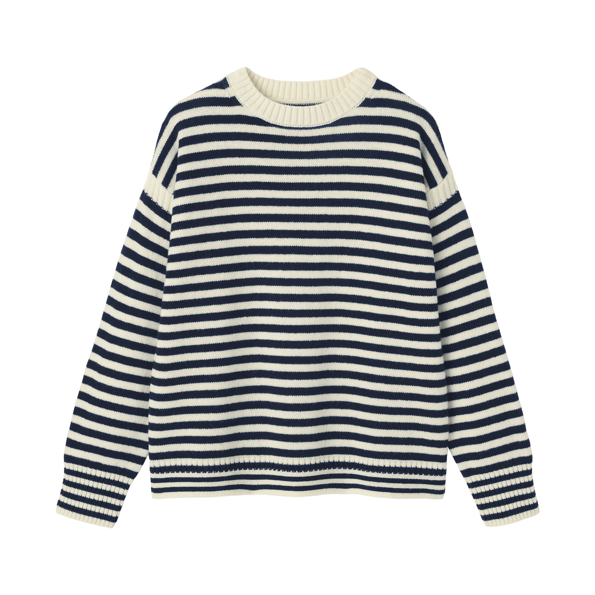 紳士　アンデスウールクルーネックセーター