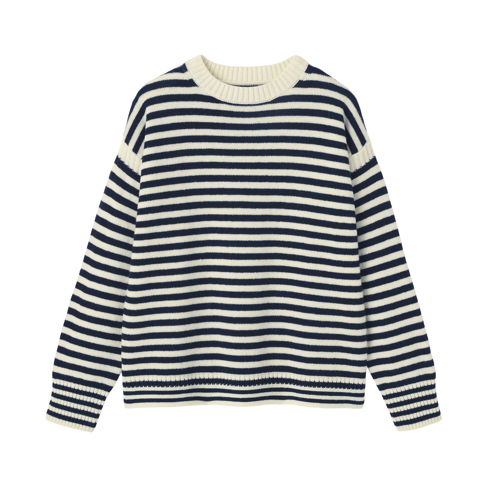 紳士　アンデスウールクルーネックセーター