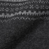 紳士　アンデスウールジャカード編みクルーネックセーター