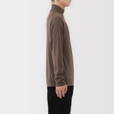 紳士　洗えるウールハイゲージハイネックセーター