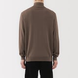 紳士　洗えるウールハイゲージハイネックセーター