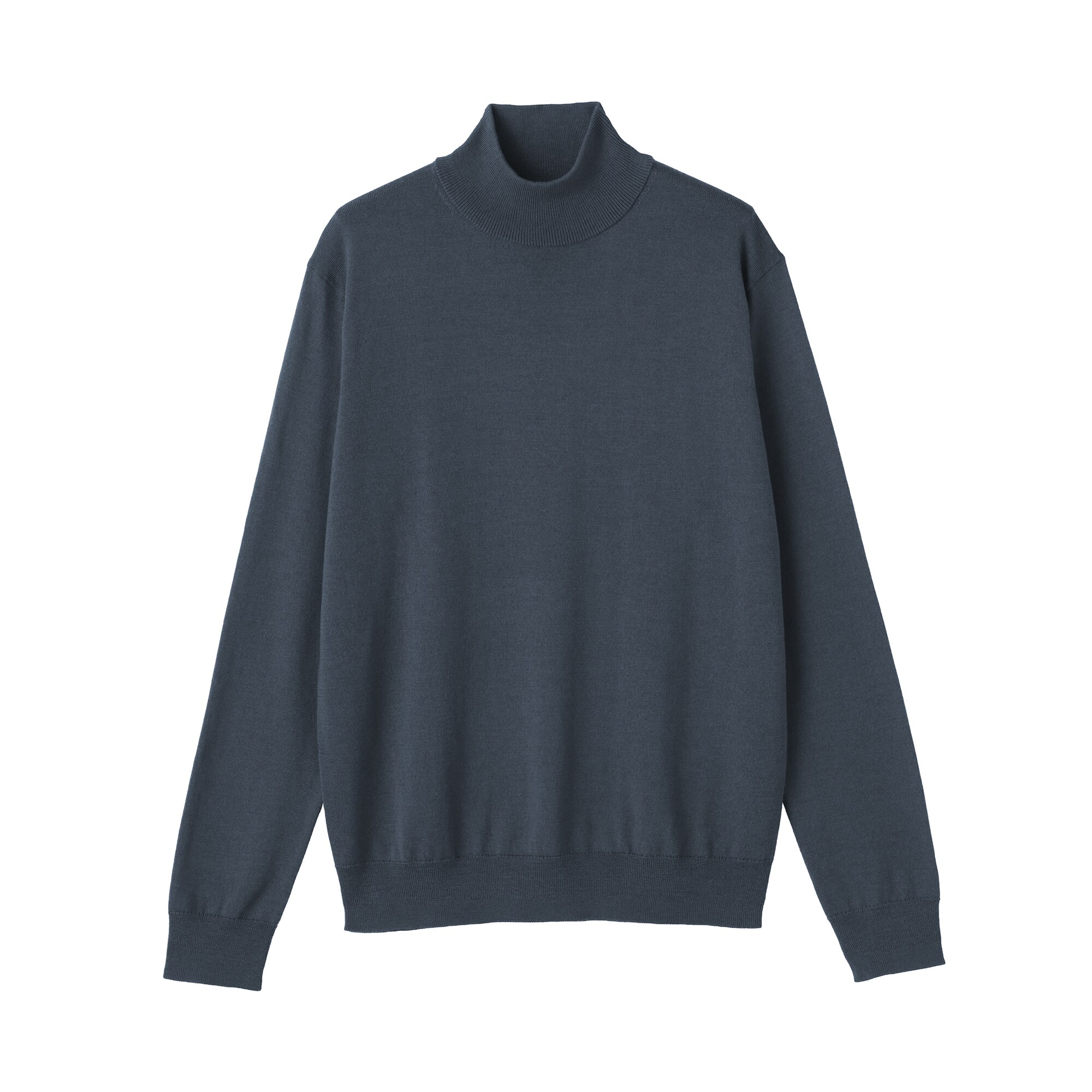 紳士　洗えるウールハイゲージハイネックセーター