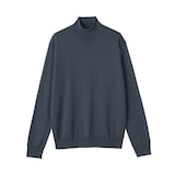 紳士　洗えるウールハイゲージハイネックセーター