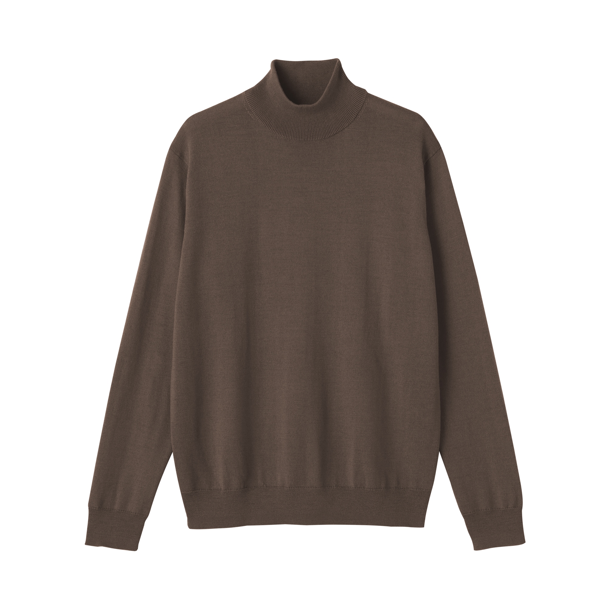 紳士　洗えるウールハイゲージハイネックセーター