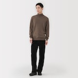 紳士　洗えるウールハイゲージハイネックセーター