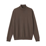 紳士　洗えるウールハイゲージハイネックセーター