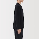 紳士　洗えるミラノリブ編みジャケット