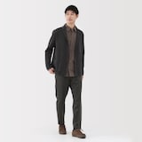 紳士　洗えるミラノリブ編みジャケット