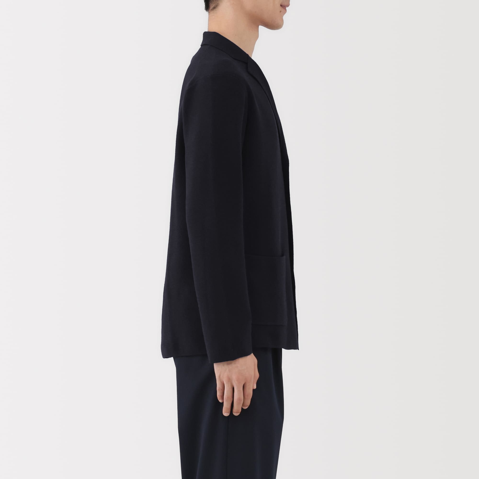 紳士 洗えるミラノリブ編みジャケット | 無印良品