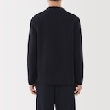 紳士　洗えるミラノリブ編みジャケット