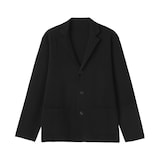 紳士　洗えるミラノリブ編みジャケット