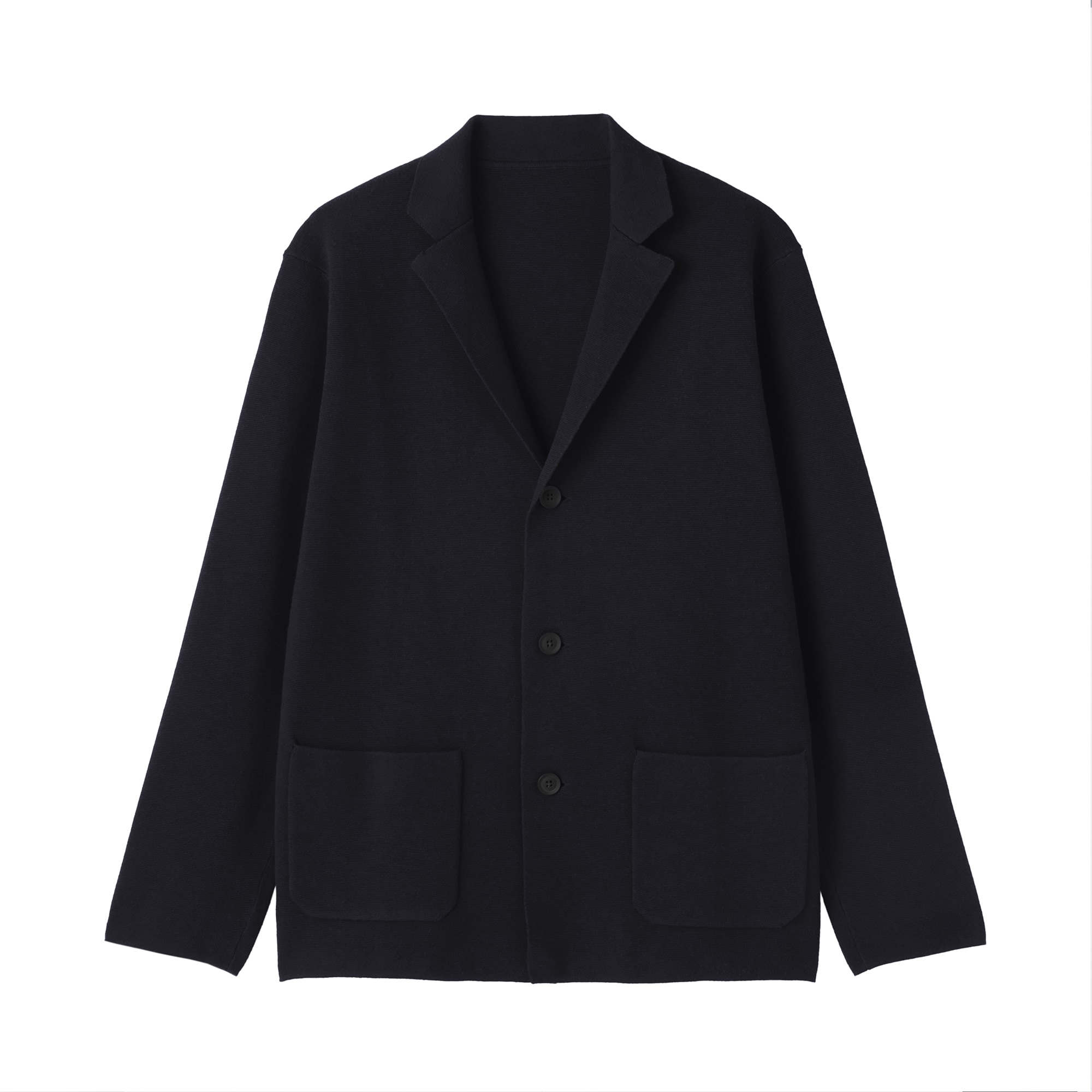 紳士　洗えるミラノリブ編みジャケット