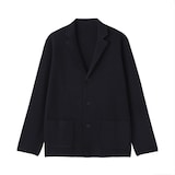 紳士　洗えるミラノリブ編みジャケット