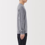 紳士　洗えるウールハイゲージクルーネックセーター