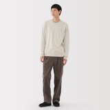 紳士　洗えるウールハイゲージクルーネックセーター