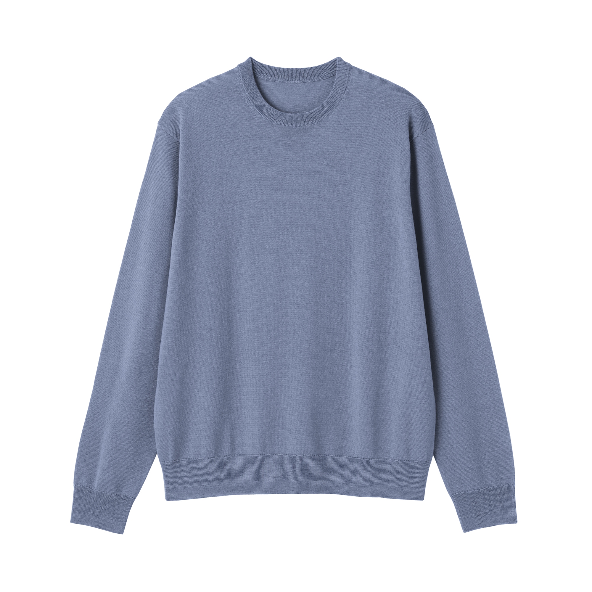 紳士　洗えるウールハイゲージクルーネックセーター