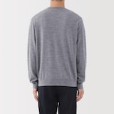 紳士　洗えるウールハイゲージクルーネックセーター