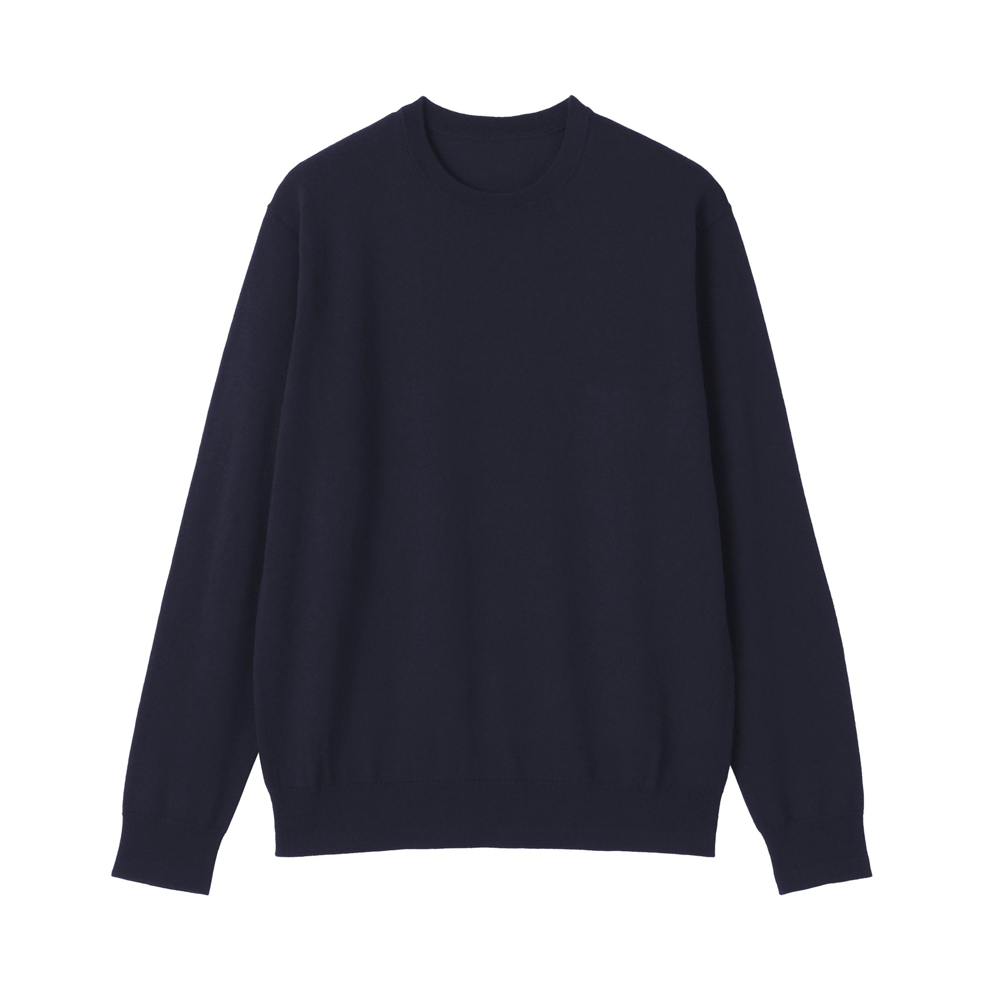 紳士　洗えるウールハイゲージクルーネックセーター