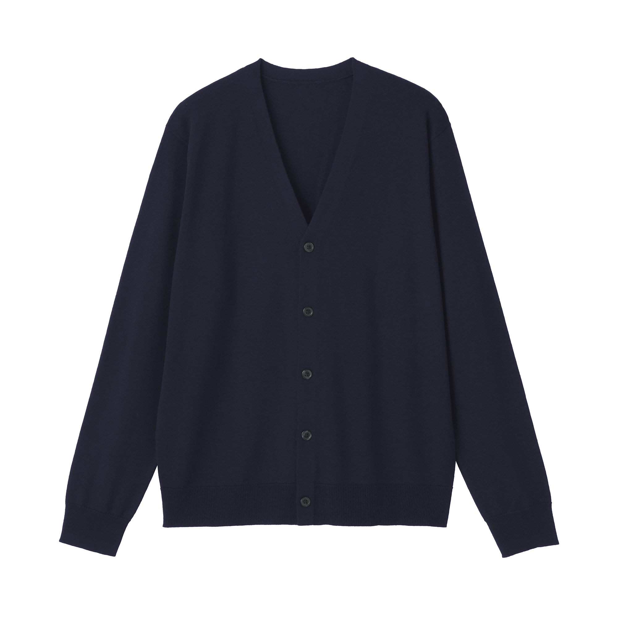 紳士　洗えるウールハイゲージＶネックカーディガン