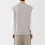 紳士　洗えるミラノリブ編みベスト