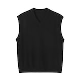 紳士　洗えるミラノリブ編みベスト