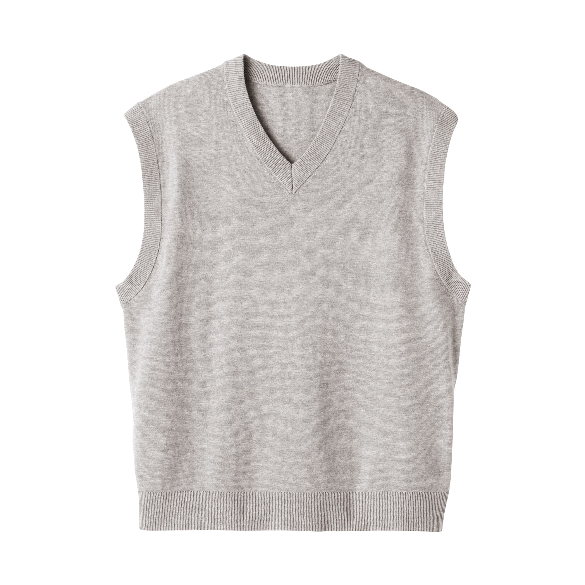 紳士　洗えるミラノリブ編みベスト