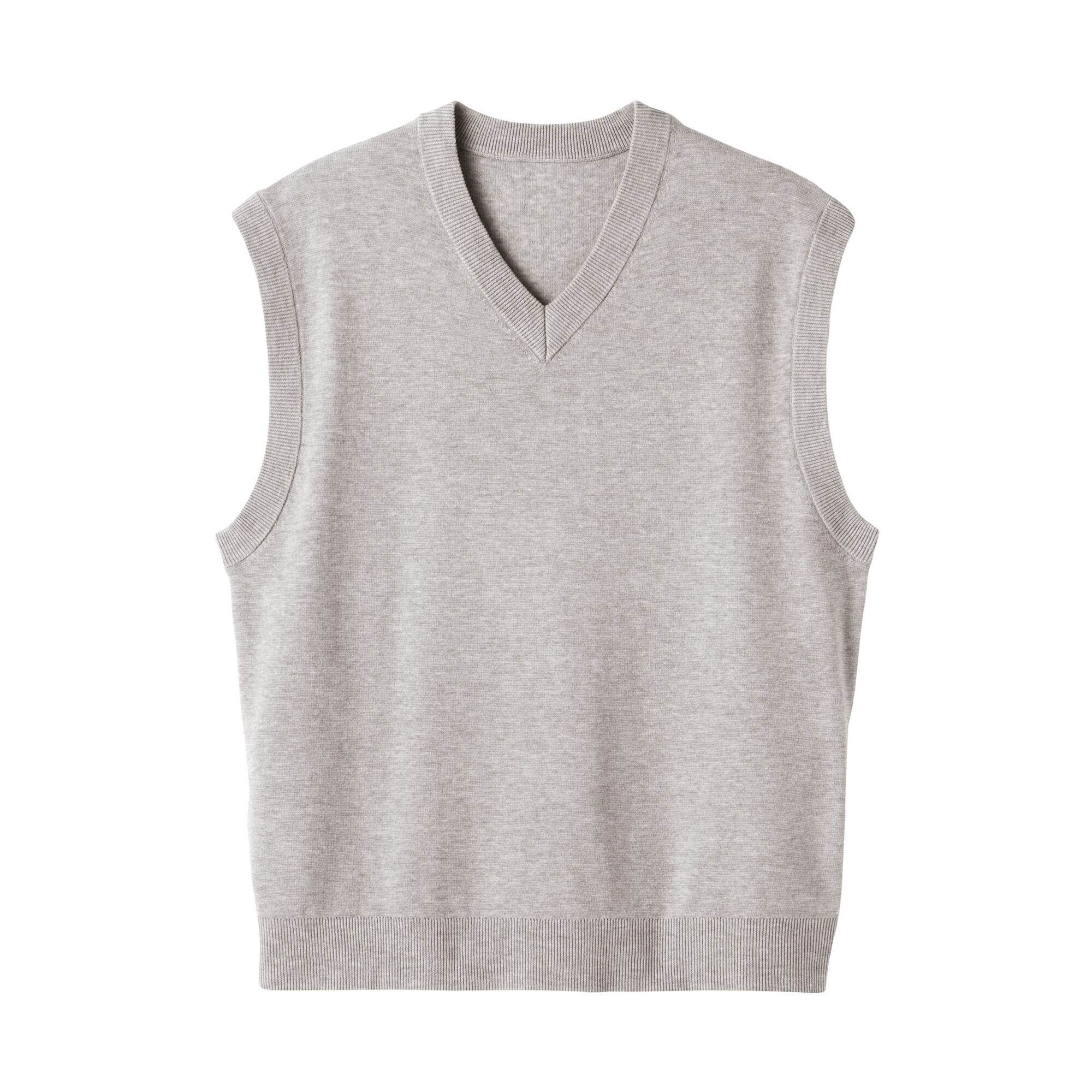 紳士 洗えるミラノリブ編みベスト | 無印良品