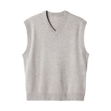 紳士　洗えるミラノリブ編みベスト