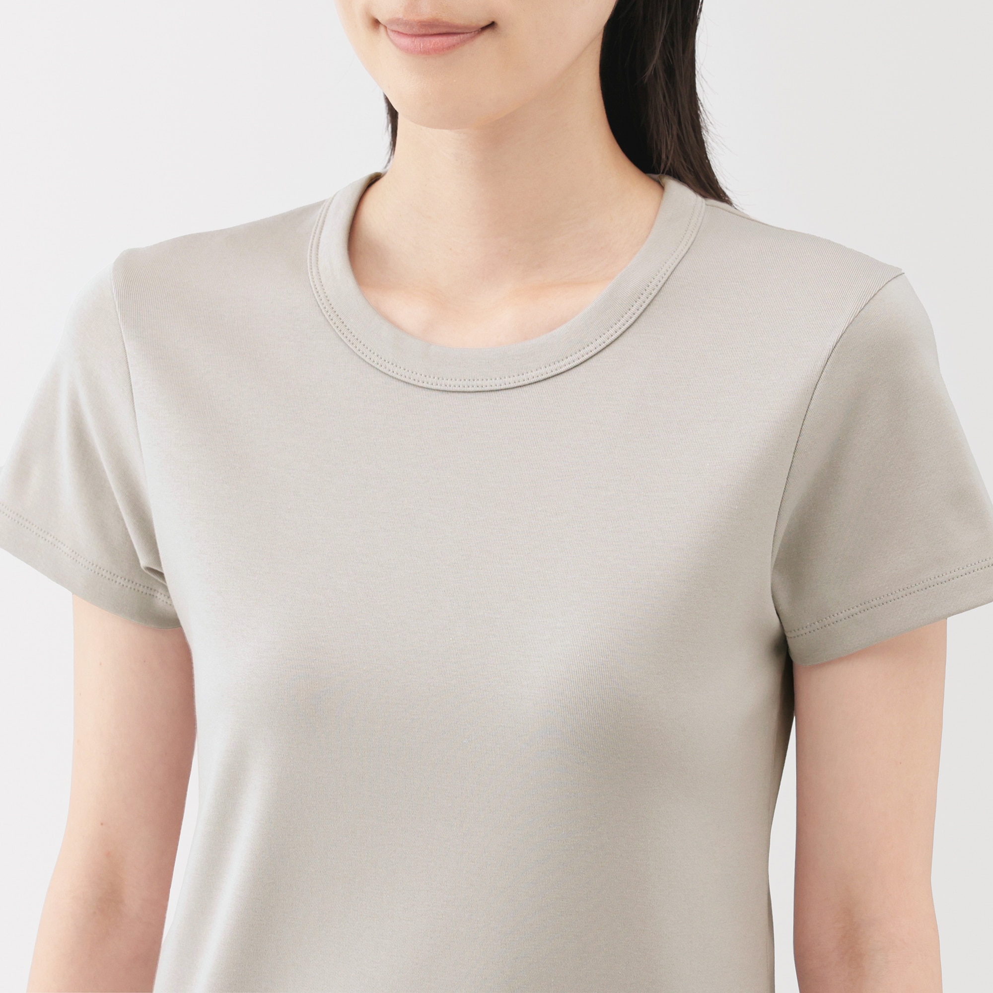 婦人　涼感汗じみしにくいクルーネック半袖Ｔシャツ（ＡＳＥＡＮ）