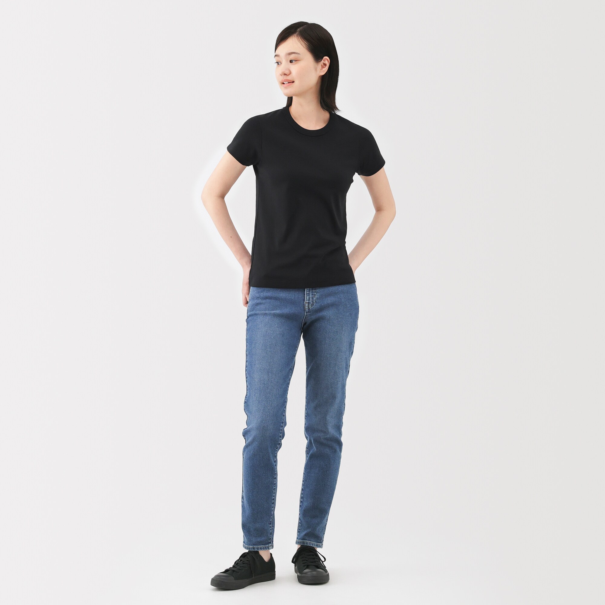 婦人　涼感汗じみしにくいクルーネック半袖Ｔシャツ（ＡＳＥＡＮ）