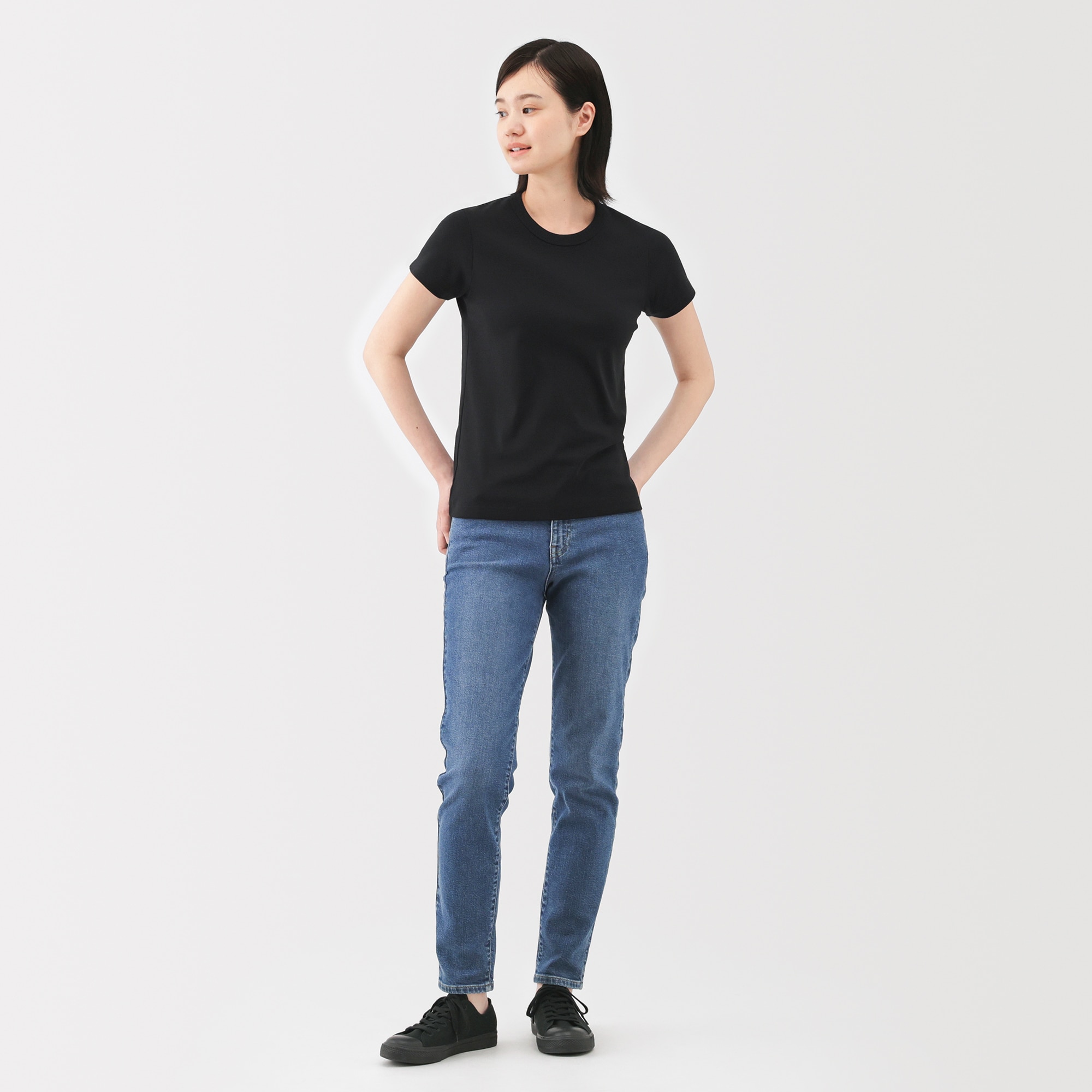 婦人　涼感汗じみしにくいクルーネック半袖Ｔシャツ（ＡＳＥＡＮ）